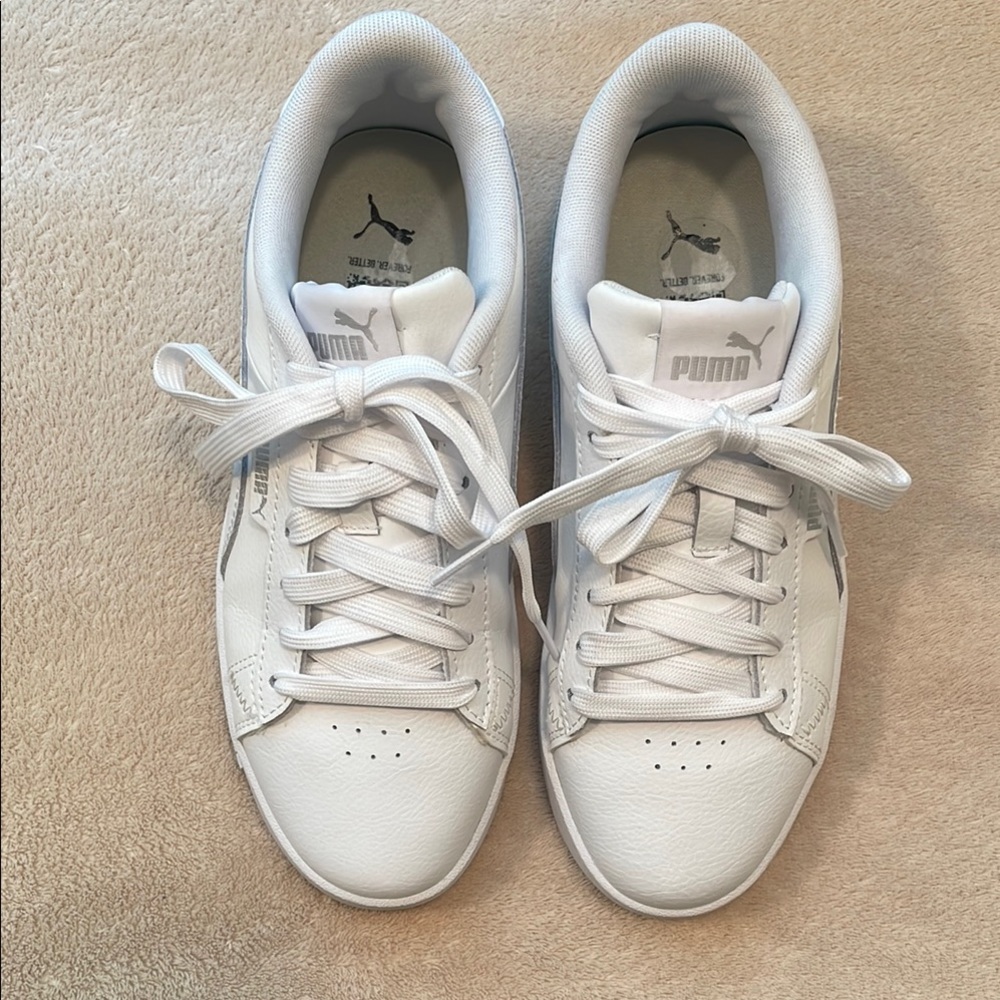 Puma Classic White Lace-Up Sneakers